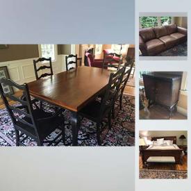 MaxSold Auction: This auction features Leather Sofa, Weber Gas Grill, Dining Table, Vintage Wood Cabinet, Samsung TV, Bose Sound System, bobble heads, rugs. desk, Frigidaire Refrigerator, Acoustic Guitar and much more!